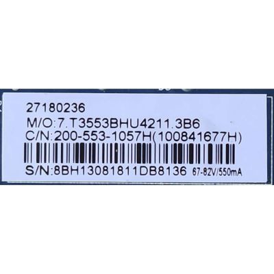MAIN FUENTE NUEVA PARA TV POLAROID Y ATVIO EN 32'' Y 40'' / CV3553BH-U42 / 7.T3553BHU4211.3B6 / 34027282 / 27180236 / 200-553-1057H / 100841677H / DISPLAY PT320AT02 / PT320AT02_02  / PANEL V400HJ6-PE1 / DISPLAY V400HJ6-PE1 REV. CA / MODELO 40GSR3000FB - Imagen 2